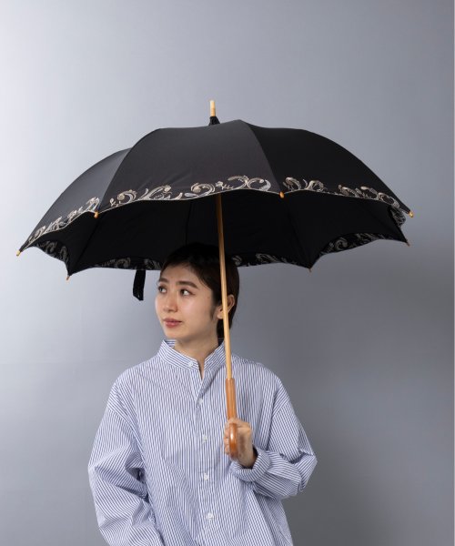 SETUP7(SETUP7)/【SETUP7】刺繍 UVカット 晴雨兼用 超撥水 かわず張り 長傘 日傘 紫外線対策 遮光 熱中症対策/img01