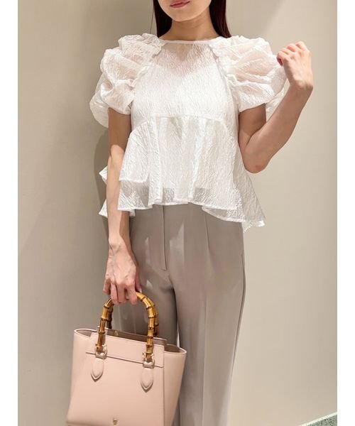 ペプラムチュニックブラウス 予めご了承ください