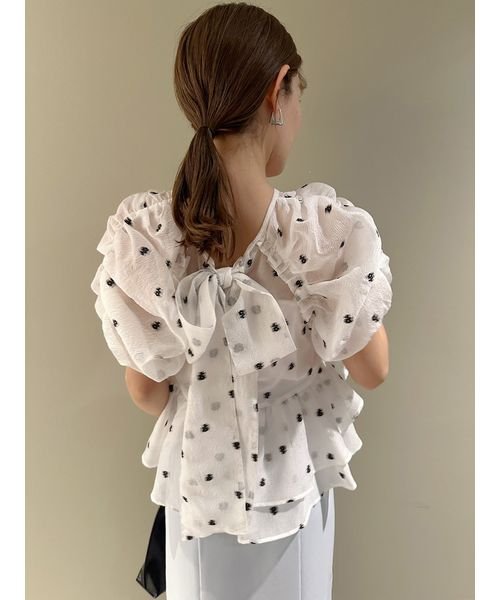 ペプラムチュニックブラウス 予めご了承ください