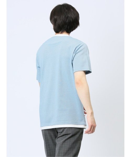 TAKA-Q(タカキュー)/さまになる フェイクレイヤード キーネック半袖Tシャツ/img26
