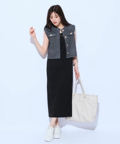 カットワンピ×フリンジジレSET ワンピース・ドレス G1797664131 (13750円)