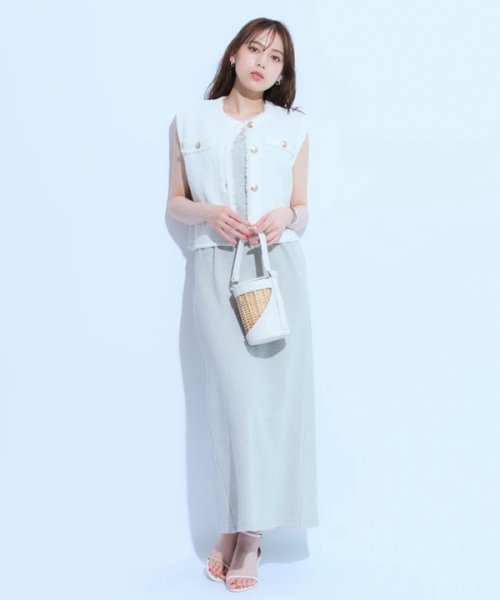 カットワンピ×フリンジジレSET ワンピース・ドレス G1797664131 (13750円)