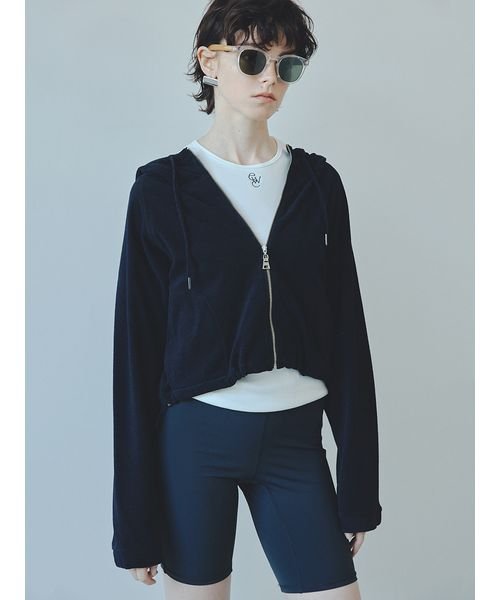 【emmi×PlaX】 パイルクロップドパーカー PlaX 予めご了承ください