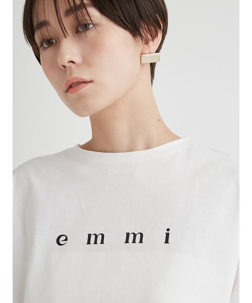 emmi atelier(emmi　atelier)/【emmi×PlaX】 emmiロゴクロップドTシャツ/img08