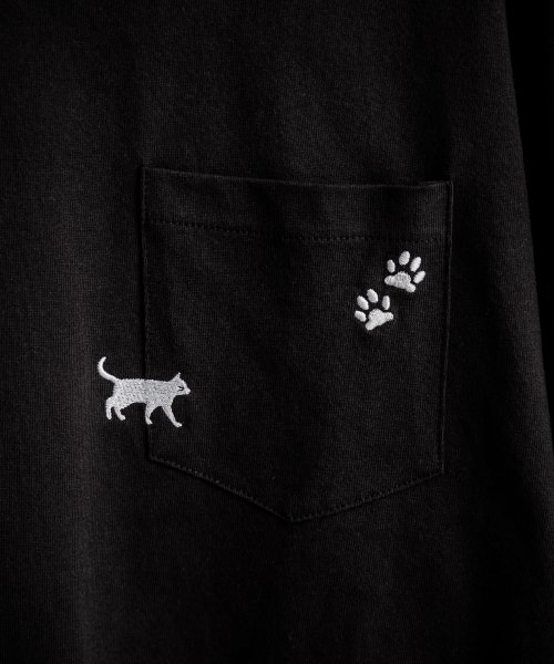 Rocky Monroe(ロッキーモンロー)/Tシャツ 半袖 刺繍 メンズ レディース ワンポイント カットソー クルーネック グラフィック オーバーサイズ ビッグシルエット 猫 肉球 イラスト シンプル /img20