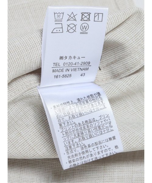 TAKA-Q(タカキュー)/TechLinen バンドカラー半袖シャツ/img13