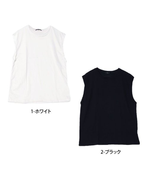 TopIsm(トップイズム)/ノースリーブ メンズ タンクトップ Tシャツ 袖なし ホワイト ブラック トップス/img09