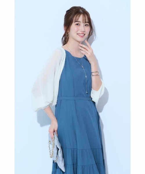 カットワークティアードフレアワンピース 予めご了承ください