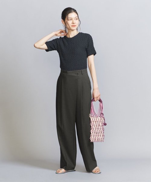 ポプリン ラップ ワイドパンツ B72 W62 H86