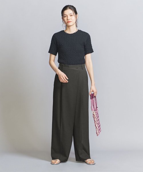 ポプリン ラップ ワイドパンツ B72 W62 H86