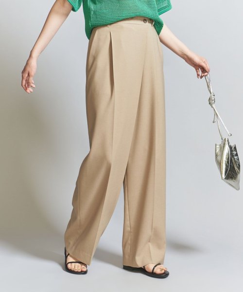 ポプリン ラップ ワイドパンツ B72 W62 H86