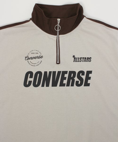 CONVERSE(CONVERSE)/【CONVERSE/コンバース】プリント袖2本ラインハーフジップ/img01