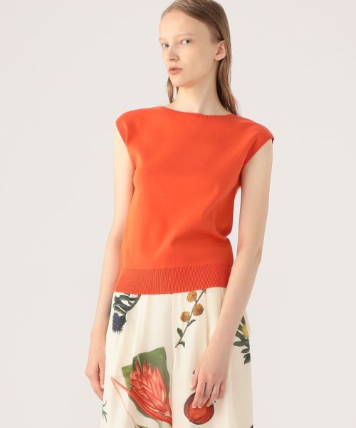 CABaN コットンポリエステル バックオープフレンチスリーブプルオーバー 