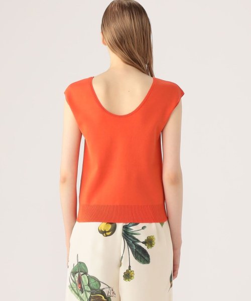 CABaN コットンポリエステル バックオープフレンチスリーブプルオーバー 