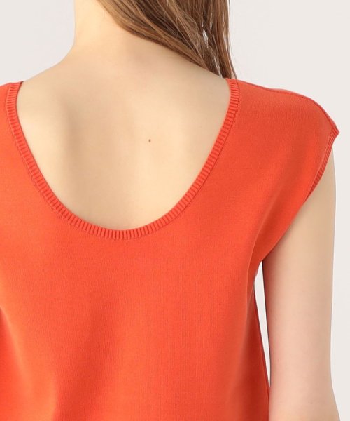 CABaN コットンポリエステル バックオープフレンチスリーブプルオーバー 