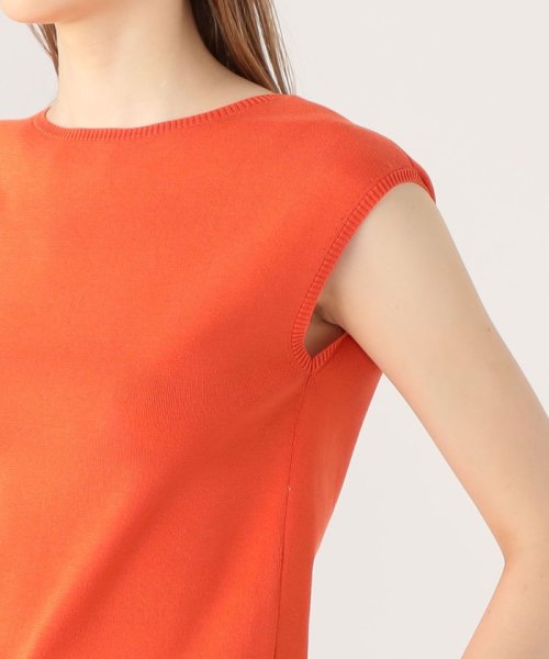 CABaN コットンポリエステル バックオープフレンチスリーブプルオーバー 