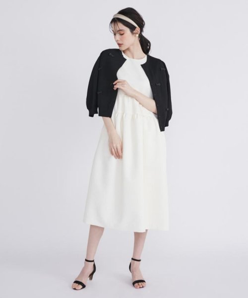 《大きいサイズ》コンパクトリボンカーディガン《M Maglie le cassetto》 