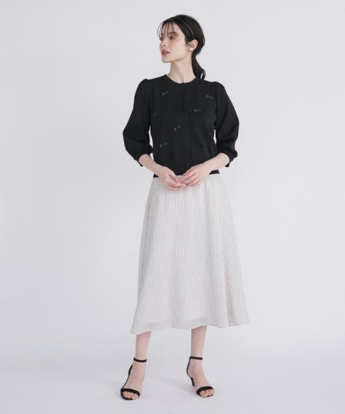 《大きいサイズ》コンパクトリボンカーディガン《M Maglie le cassetto》 