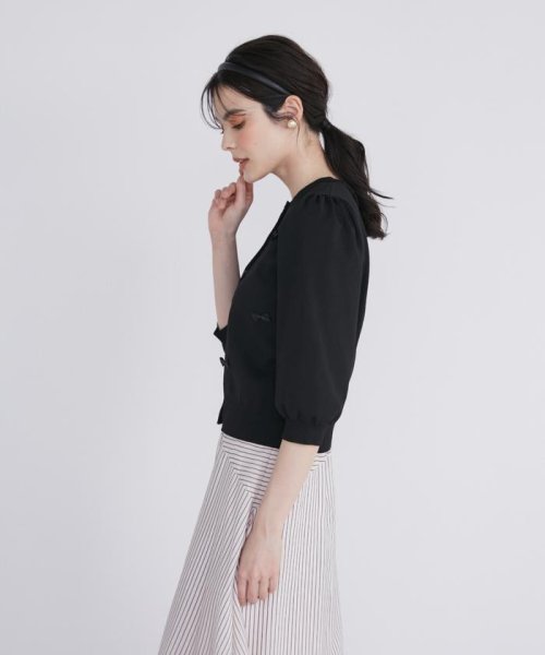 《大きいサイズ》コンパクトリボンカーディガン《M Maglie le cassetto》 