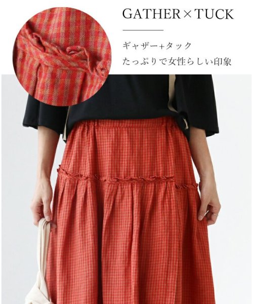 sanpo kuschel(サンポクシェル)/色めく季節 巻きスカート風デザインスカート/img05
