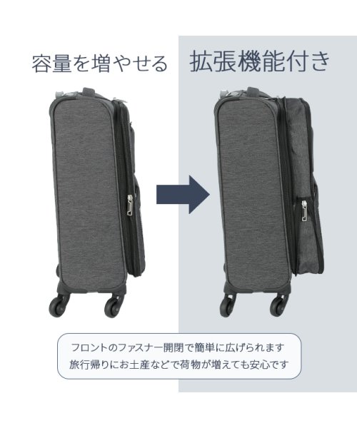 Lee リー スーツケース 機内持ち込み Sサイズ SS 35L/41L フロントオープン 拡張 320－9030 ソフト キャリーケース キャリーバッグ ｜約