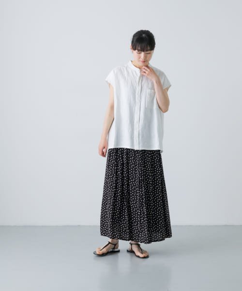 KAGURE(かぐれ)/【予約】リネンノースリーブワイドシャツ/img05