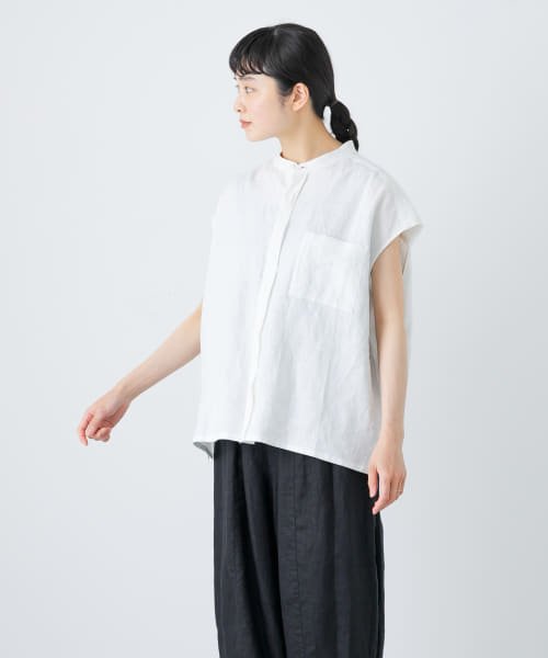KAGURE(かぐれ)/【予約】リネンノースリーブワイドシャツ/img17
