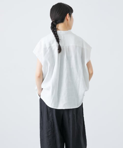 KAGURE(かぐれ)/【予約】リネンノースリーブワイドシャツ/img19