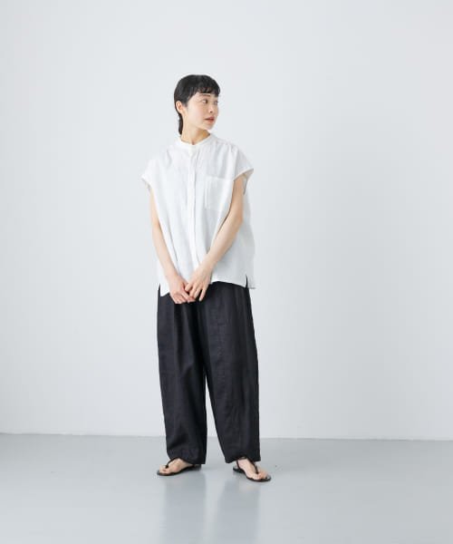 KAGURE(かぐれ)/【予約】リネンノースリーブワイドシャツ/img21