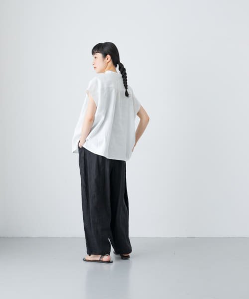 KAGURE(かぐれ)/【予約】リネンノースリーブワイドシャツ/img23
