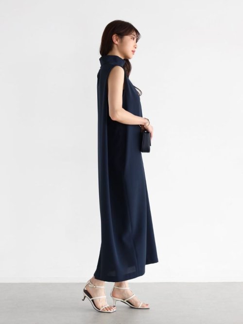 コクーンシルエットノースリーブワンピース(navy) 