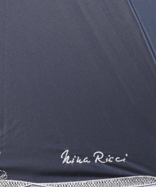 NINA RICCI(ニナリッチ)/NINA RICCI （ニナリッチ） リボン＆ネモフィラ風刺繍晴雨兼用パラソル（1段スライドショート）/img04