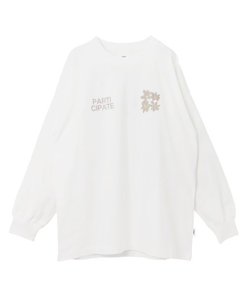 ANME(アンメ)/前後ロゴ入り フラワープリント 長袖 Tシャツ/img60