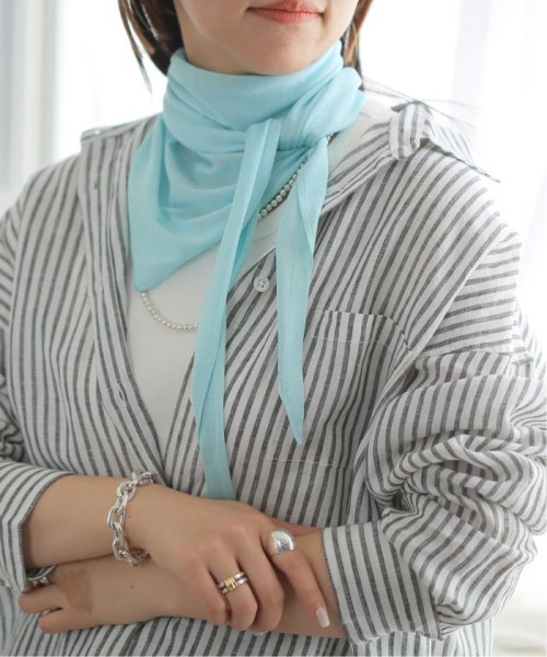 ASAUCE MELER/アソースメレ　WBシルクトライアングルニットスカーフ ASAUCE FRAMeWORK