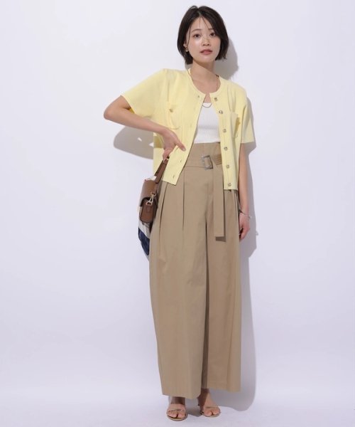 半袖キラキラニットジャケット 半袖キラキラニットジャケット YWU1225097602(9295円)