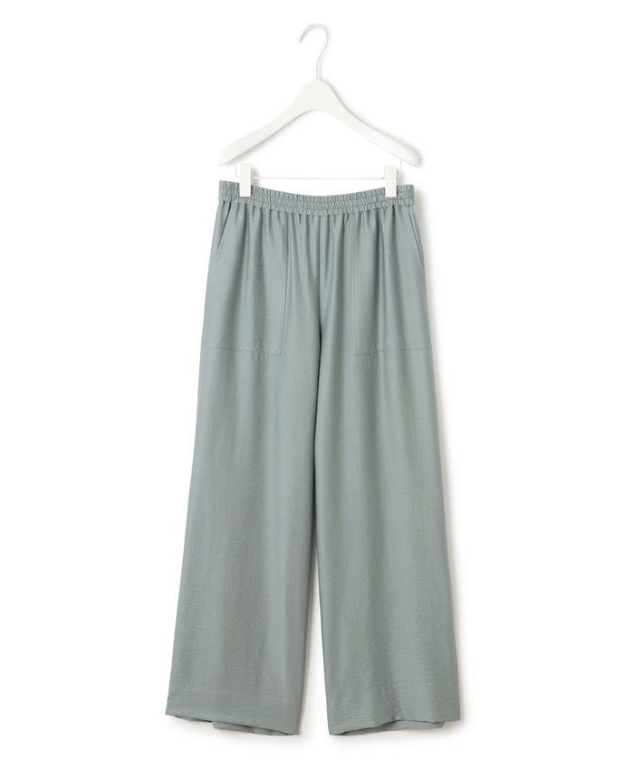 洗える】ワッシャーツイル ワイドストレートパンツ(506105394