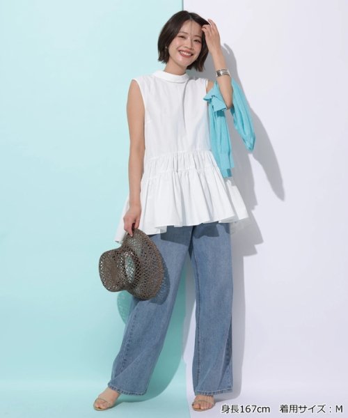 ロールカラーチュニックブラウス 予めご了承ください