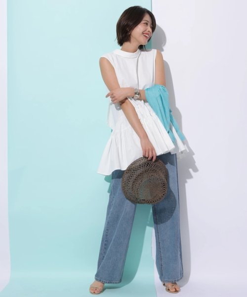 ロールカラーチュニックブラウス 予めご了承ください