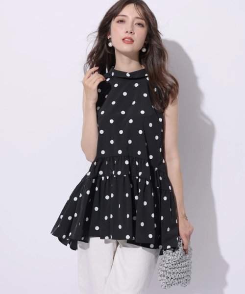 ロールカラーチュニックブラウス 予めご了承ください