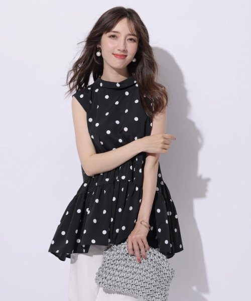 ロールカラーチュニックブラウス 予めご了承ください