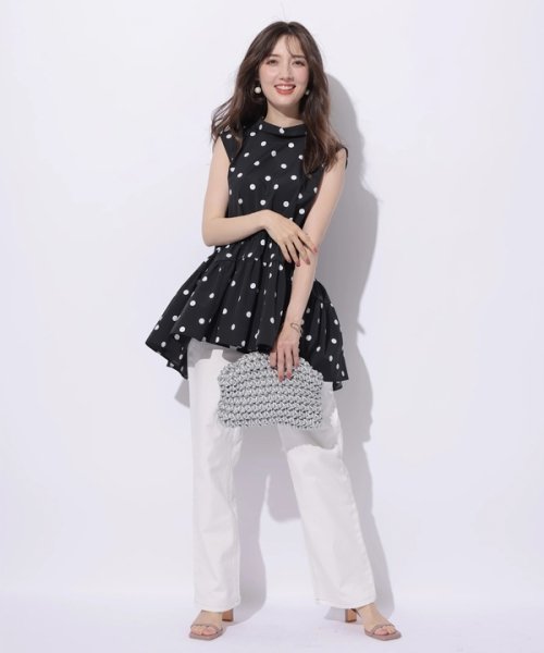 ロールカラーチュニックブラウス 予めご了承ください