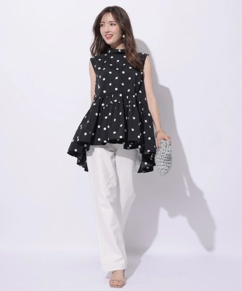 ロールカラーチュニックブラウス 予めご了承ください