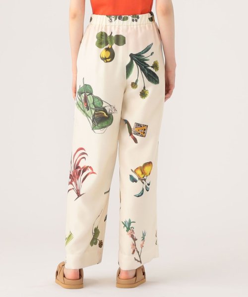 CABaN BIRD SINGING シルク 2タックワイドパンツ 