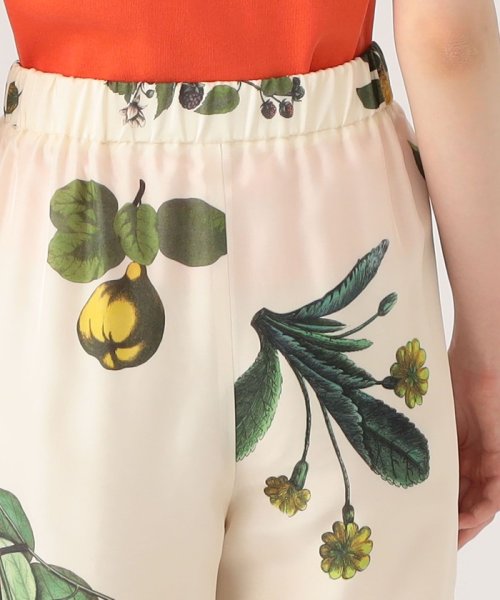 CABaN BIRD SINGING シルク 2タックワイドパンツ 