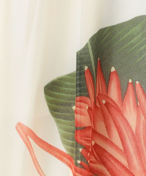 CABaN BIRD SINGING シルク 2タックワイドパンツ 