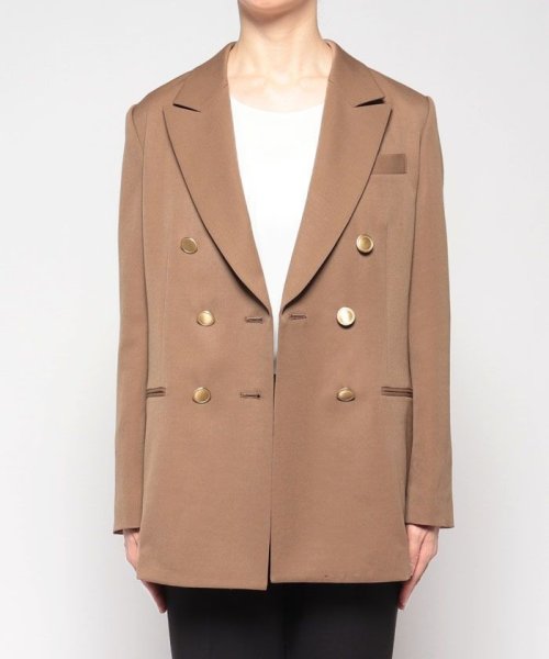 【LOULOU WILLOUGHBY】ギャバジンテーラードジャケット LOULOU WILLOUGHBY WILLOUGHBY店舗とオンラインショップ限定販売になります フィッティングモデル 詳細画像 172cm B82 W66 H92　着用サイズ：02