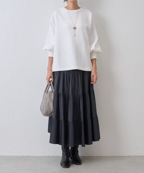 プリーツティアードスカート 