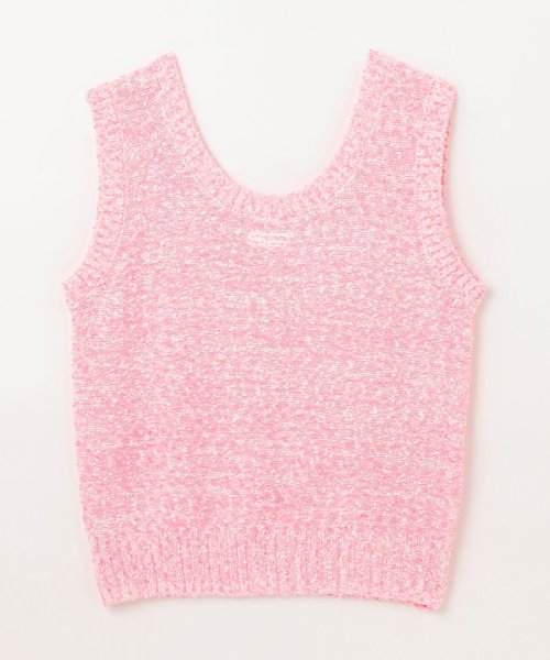 【セットアップ対応商品】ネップツイードニットノースリーブ 