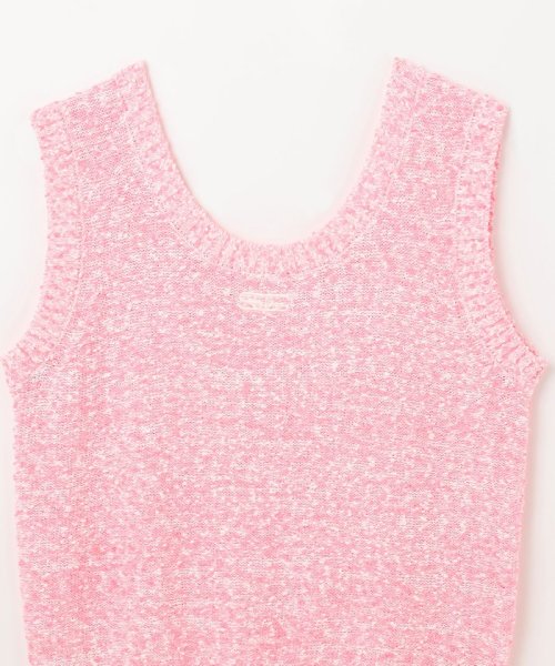 【セットアップ対応商品】ネップツイードニットノースリーブ 