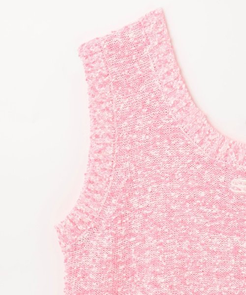 【セットアップ対応商品】ネップツイードニットノースリーブ 